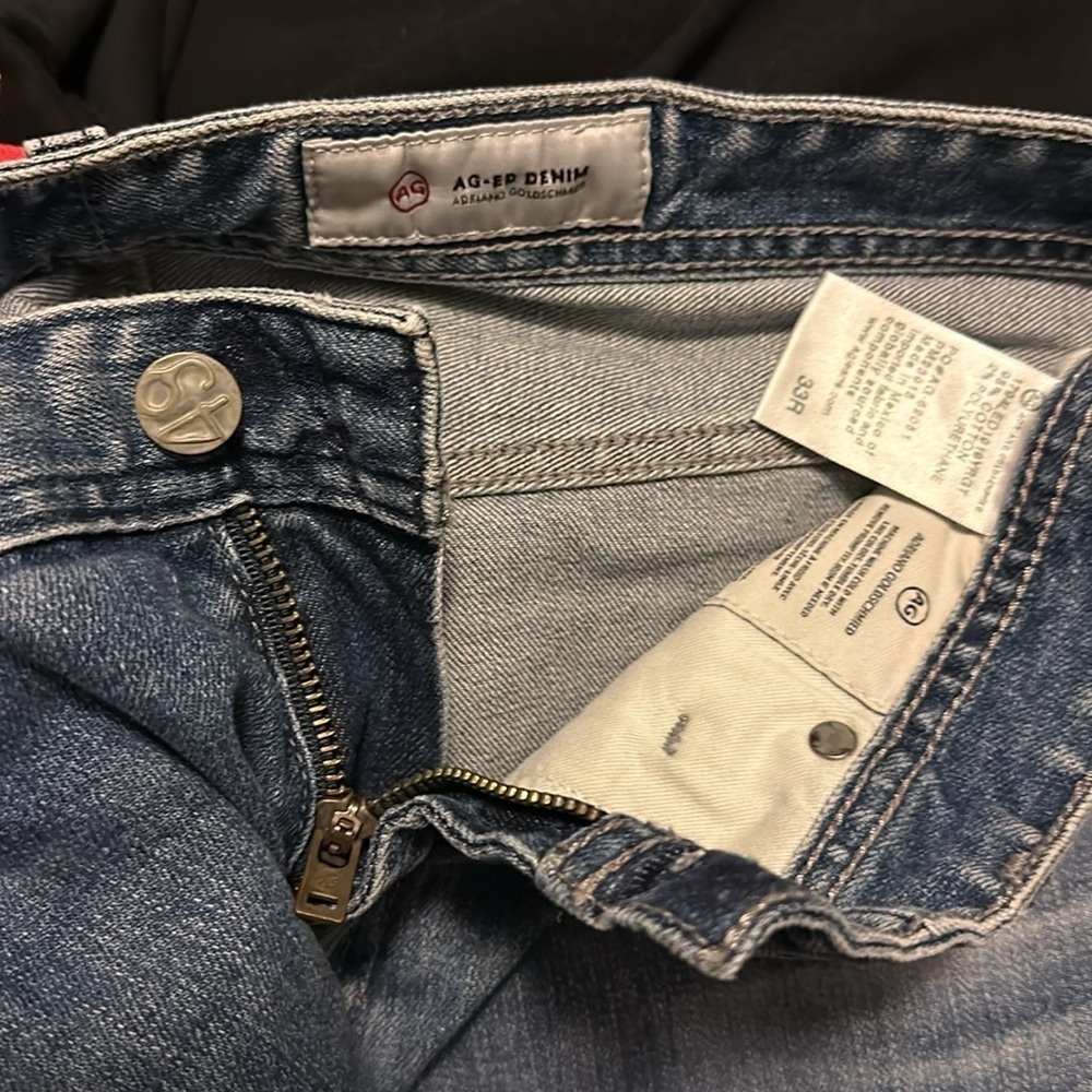 Ag-ed Denim Mens Jeans Size33 Slim High Rise Straight Made in USA size 33R - Picture 11 of 13
